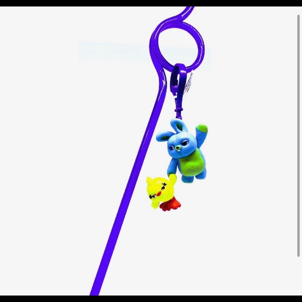 New Disney Parks Toy Story 4 Ducky & Bunny Reusable Plastic Silly Straw W/ Clip